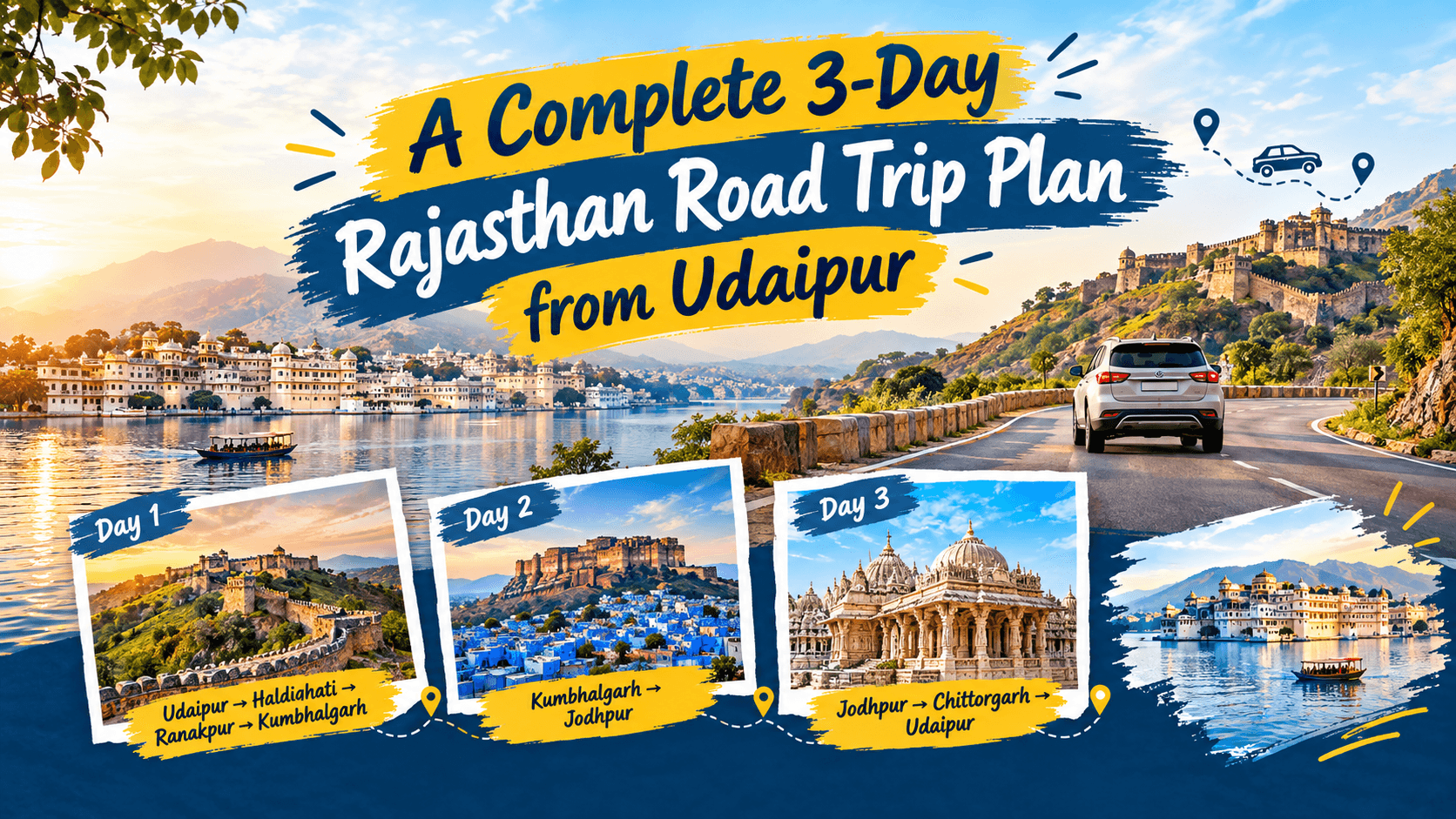 3-Day Rajasthan Road Trip from Udaipur: Complete Route & Travel Guide